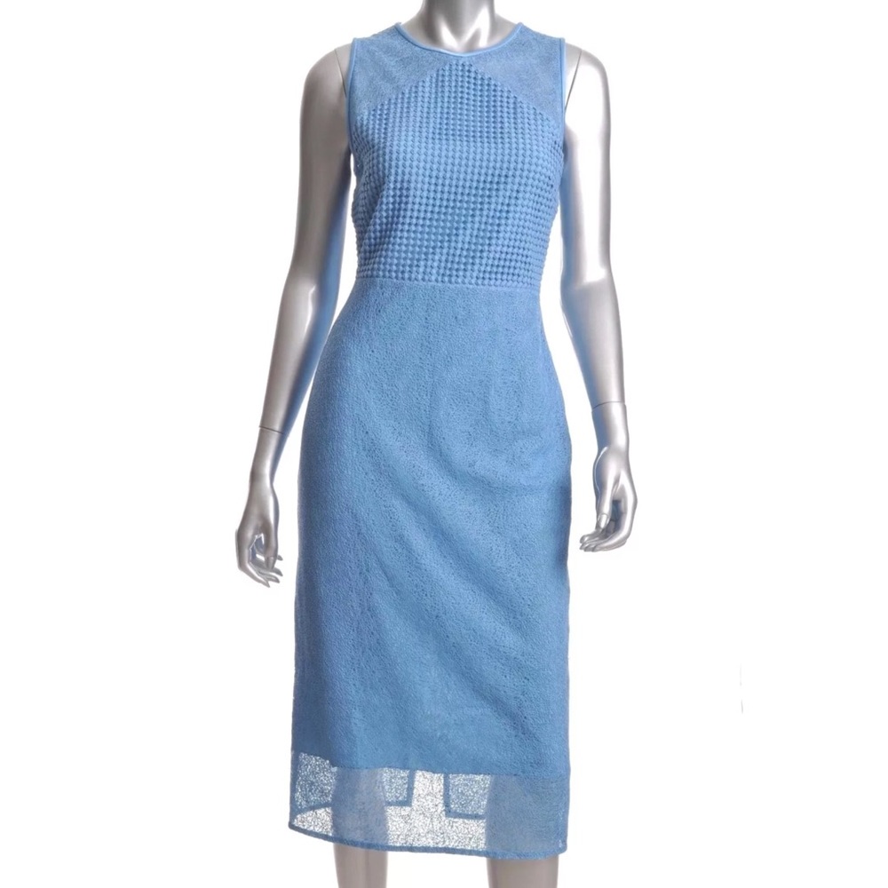 DIANE VON FURSTENBERG Rare Bodycon Dress Lace Blue